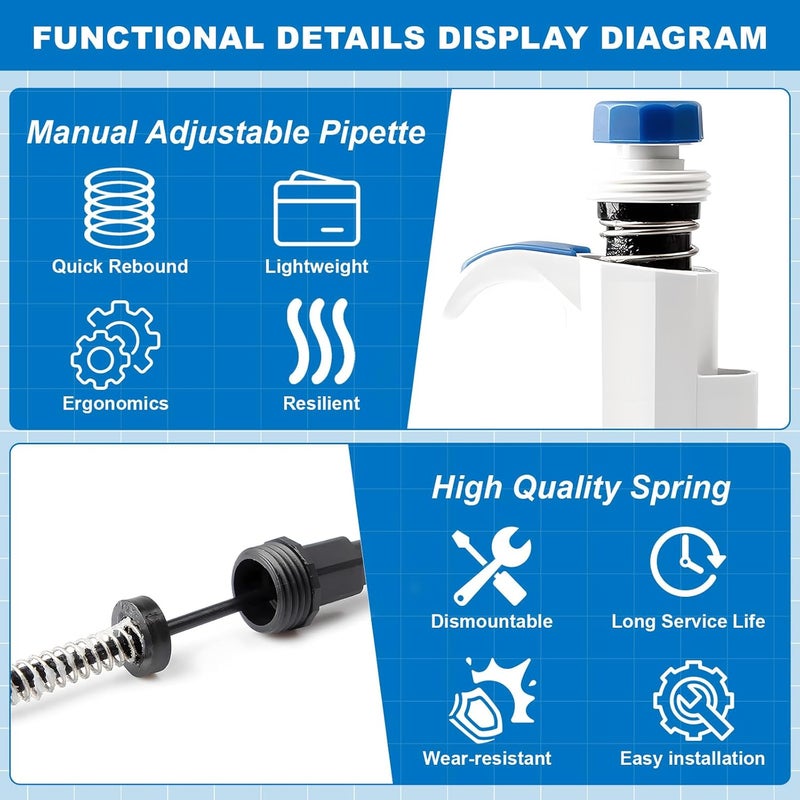 CryoKing Store Micropipette, 100-1000ul Adjustable Single Channel Pipette, Manual Variable Volume Pipettor for Laboratory Scientific - Image 5